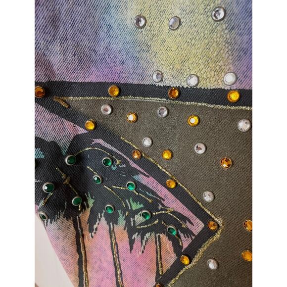 Vintage Jordache No Exit Hollywood Star Studded Denim Jacket Large Rare - Picture 14 of 16